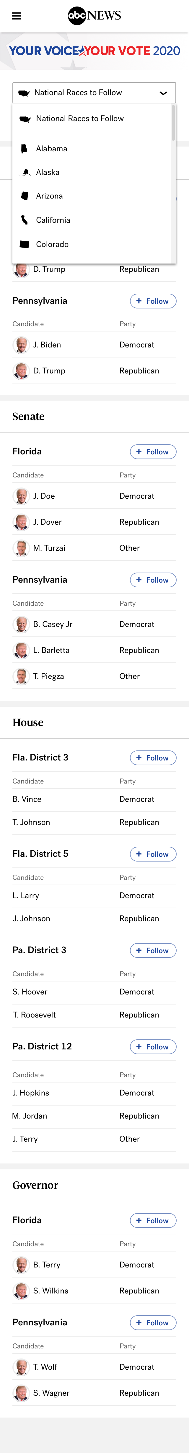 Explicit Follow – National Races (Drop Down)